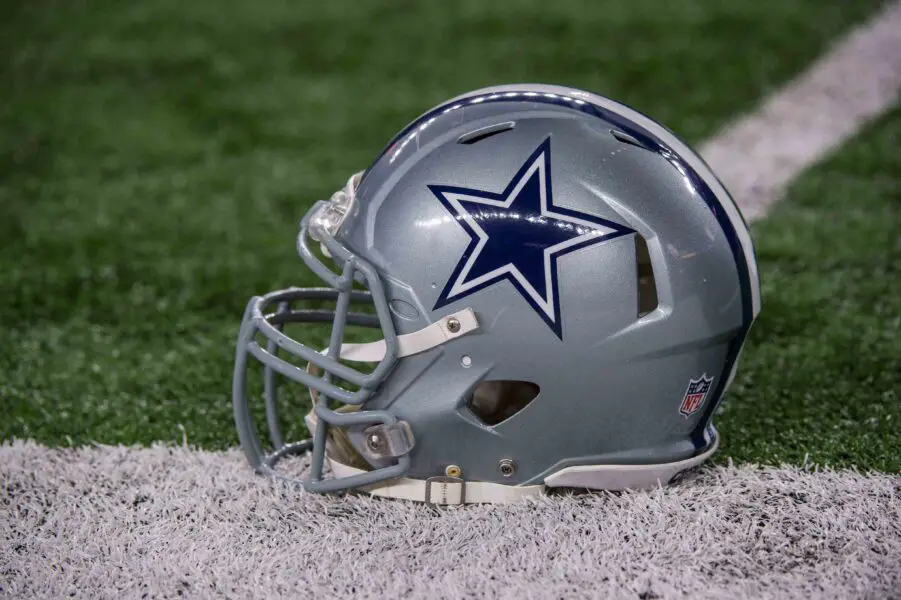 'Mourn The Passing': Dallas Cowboys Release Statement After Tight End, Civil Rights Icon Dies 3 Nov 26, 2015; Arlington, TX, USA; A view of a Dallas Cowboys helmet before the game between the Dallas Cowboys and the Carolina Panthers on Thanksgiving at AT&T Stadium. The Panthers defeat the Cowboys 33-14. Mandatory Credit: Jerome Miron-Imagn Images