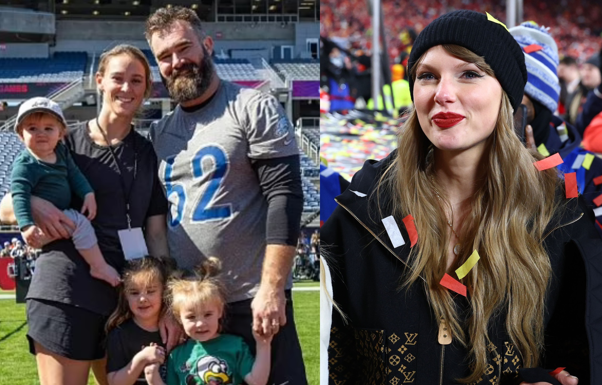 "It Was Really Special": Jason Kelce Reveals Taylor Swift's Interaction With His Newborn Finnley 1 Jason Kelce Discusses Taylor Swift Meeting Baby Finnley. Photo credits: Imagn and Instagram