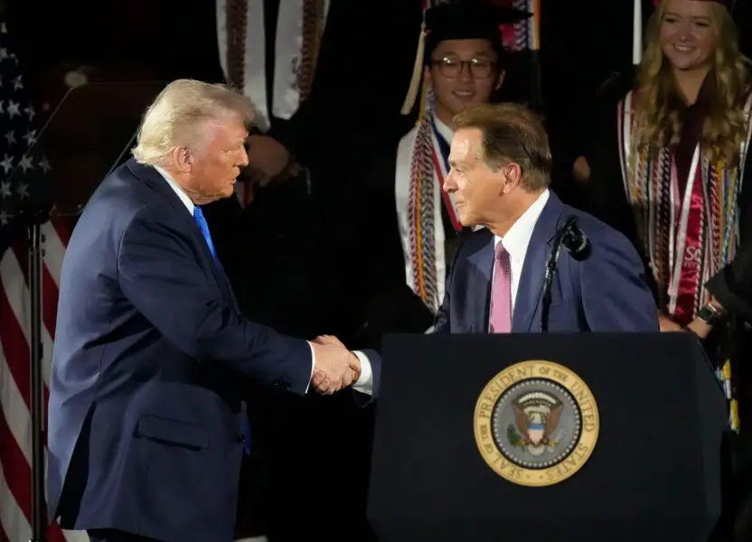"Let's Bring Him Back": Donald Trump Makes Comments About Former Alabama Crimson Tide Coach Nick Saban At Commencement Speech 2 USATSI 26066531 168400517 lowres