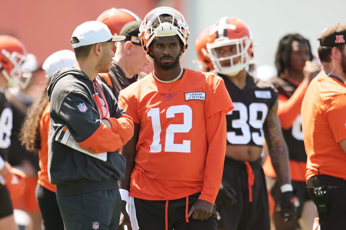 Breaking: Browns Already On The Verge Of Huge Quarterback Trade (Report) 2 May 10, 2025; Berea, OH, USA; Cleveland Browns quarterback Shedeur Sanders (12) waits his turn for a drill during rookie minicamp at CrossCountry Mortgage Campus. Mandatory Credit: Ken Blaze-Imagn Images