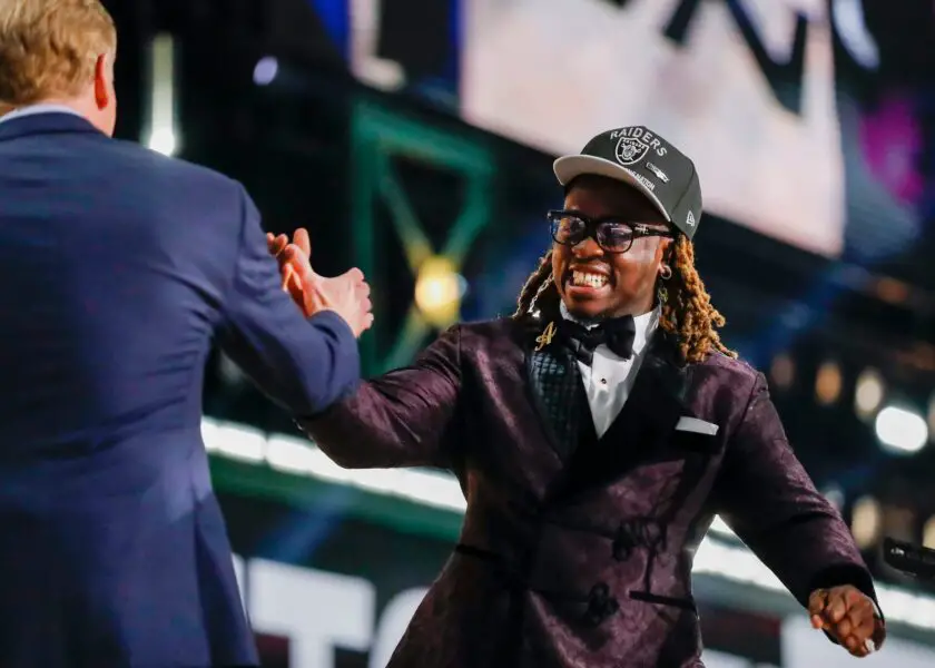Raiders’ Ashton Jeanty poised for explosive rookie season, analyst predicts 2 Running back Ashton Jeanty slaps hands with NFL Commissioner Roger Goodell after being selected sixth overall by the Las Vegas Raiders during the first round of the 2025 NFL Draft on Thursday, April 24, 2025, at Lambeau Field in Green Bay, Wisconsin. The draft runs through April 26. Tork Mason/USA TODAY NETWORK-Wisconsin