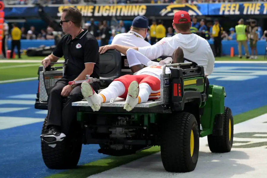 Rashee Rice poised for early return to ignite Chiefs offense 1 Kansas City Chiefs wide receiver Rashee Rice (4) is carted off the field after an injury in the first half against the Los Angeles Chargers at SoFi Stadium. Mandatory Credit: Jayne Kamin-Oncea-Imagn Images