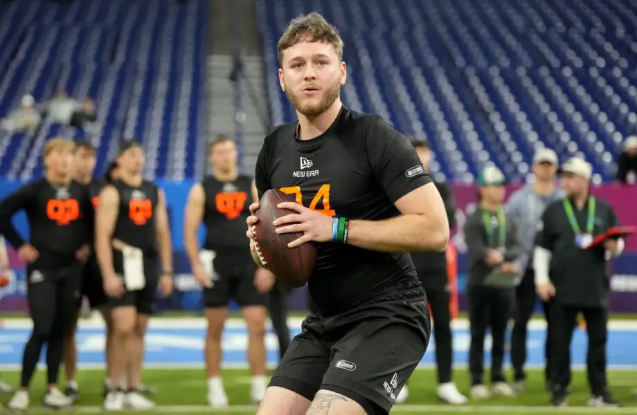 Dolphins rookie Quinn Ewers calls his NIL journey ‘unconventional’ 2 Mar 1, 2025; Indianapolis, IN, USA; Texas quarterback Quinn Ewers (QB04) during the 2025 NFL Combine at Lucas Oil Stadium. Mandatory Credit: Kirby Lee-Imagn Images