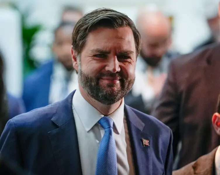 JD Vance gifts Pope Leo XIV Bears jersey during visit 2 Vice President JD Vance departs a meeting with House Republicans at the United States Capitol as Republicans seek to pass interim spending bill that would keep federal agencies funded through Sept. 30 on Tuesday, March 11, 2025.