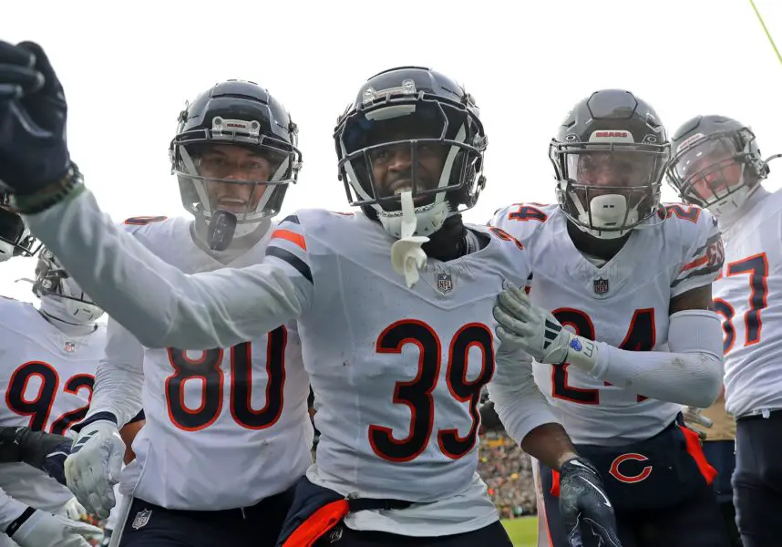 JD Vance gifts Pope Leo XIV Bears jersey during visit 1 Chicago Bears cornerback Josh Blackwell (39) celebrates after returning a punt for a touchdown against Green Bay Packers on Sunday, January 5, 2024 at Lambeau Field in Green Bay, Wis. Wm. Glasheen USA TODAY NETWORK-Wisconsin