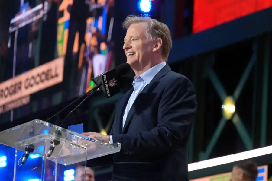 NFL eyes seismic playoff shakeup with radical seeding overhaul 3 Apr 24, 2025; Green Bay, WI, USA; NFL commissioner Roger Goodell speaks before the first round of the 2025 NFL Draft at Lambeau Field. Mandatory Credit: Kirby Lee-Imagn Images