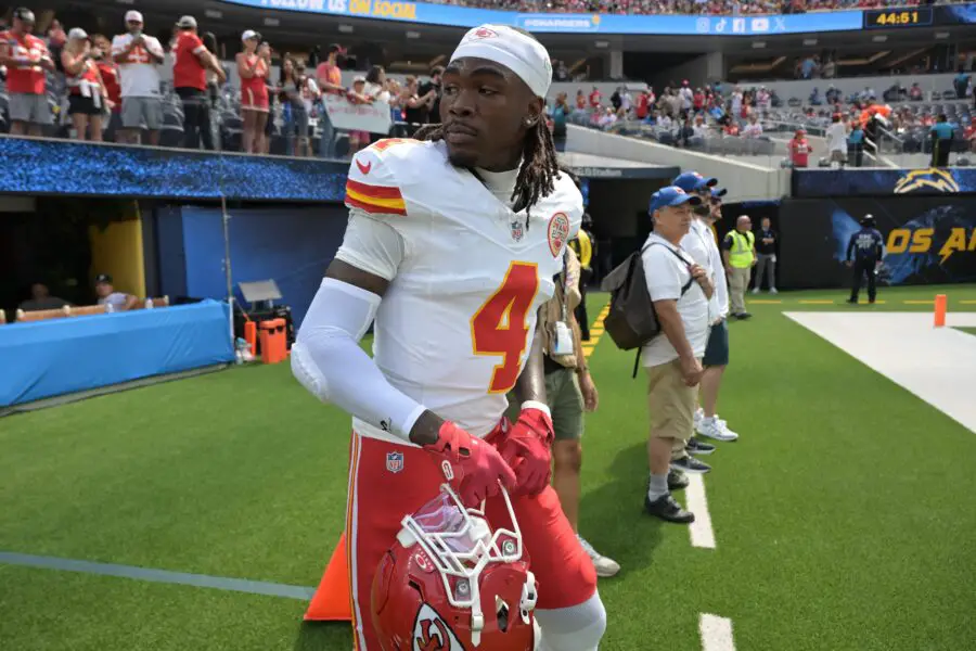 Rashee Rice poised for early return to ignite Chiefs offense 2 Kansas City Chiefs wide receiver Rashee Rice (4) leaves the field following the game against the Los Angeles Chargers at SoFi Stadium. Mandatory Credit: Jayne Kamin-Oncea-Imagn Images