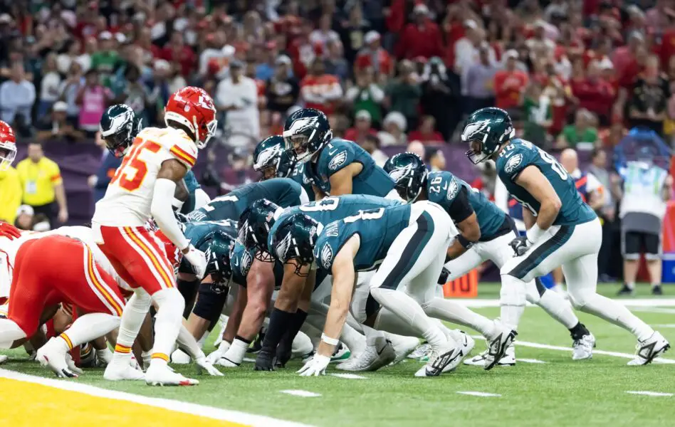 NFL owners decisively reject tush push ban 2 Philadelphia Eagles running back Saquon Barkley (26) against the Kansas City Chiefs during Super Bowl LIX at Ceasars Superdome.
