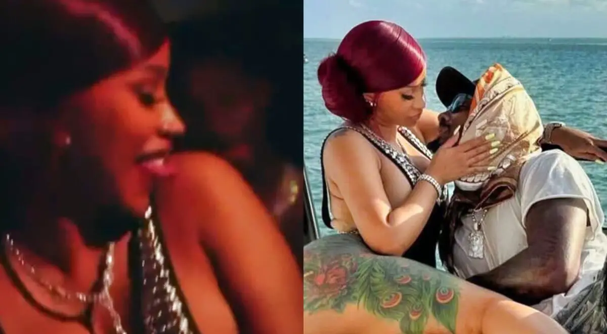 "Hello Chapter Six": Stefon Diggs Makes NSFW Appearance In Cardi B's Video 2 Cardi B and Stefon Diggs (Photos via Twitter and Total Pro Sports)