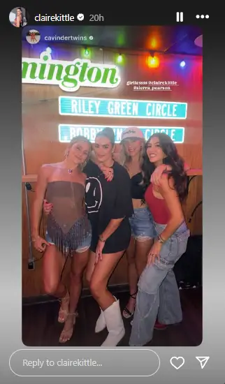 LOOK: George Kittle's Wife Claire Joins Cavinder Twins In Glam Night Out Fresh Off Taylor Swift Sesh 1 Source: Claire Kittle’s Instagram