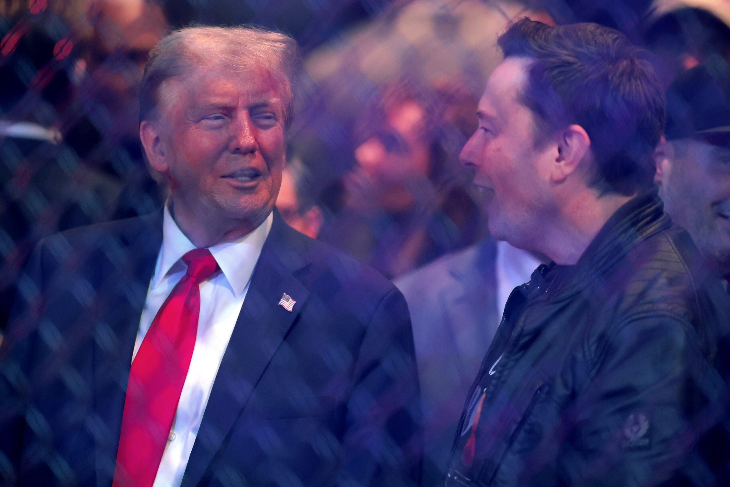 Donald Trump Sees Major SEC School Reject Republican As Their Next President Over DEI Views (Breaking) 1 Nov 16, 2024; New York, NY, USA; President-elect Donald Trump talks to South African businessman Elon Musk during UFC 309 at Madison Square Garden. Mandatory Credit: Brad Penner-Imagn Images