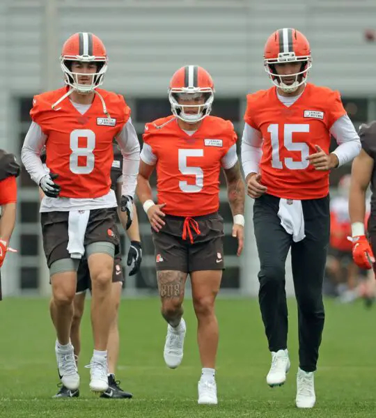 "The Browns Are Looking At Four Quarterbacks": Cleveland Browns Quarterback Battle Continues Heading Into Mandatory Minicamp 2 USATSI 26307365 168400517 lowres