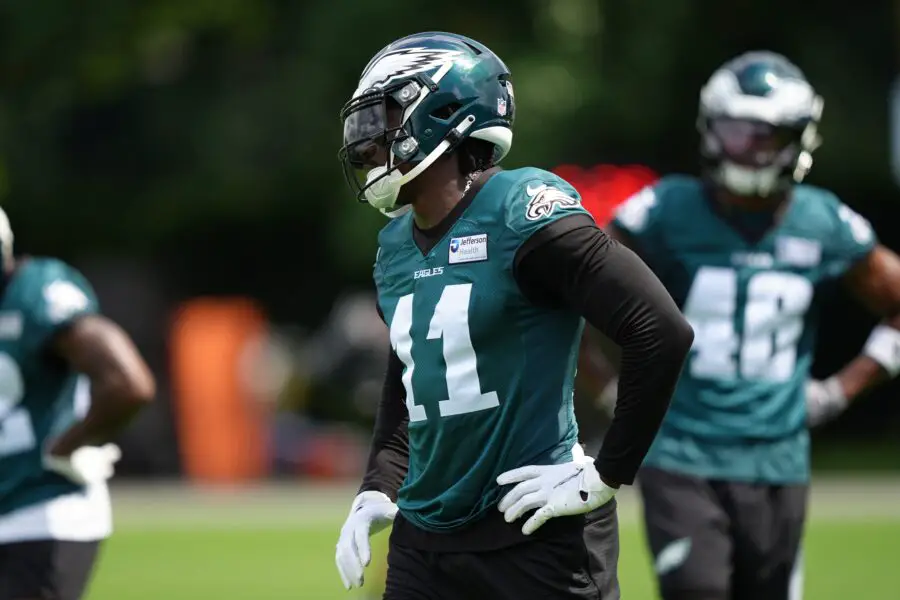 "The Eagles Earned A Team 79.1 PFF Receiving Grade": PFF Ranks Philadelphia Eagles Wide Receiver Unit Number One Entering 2025 NFL Season 2 USATSI 26461656 168400517 lowres