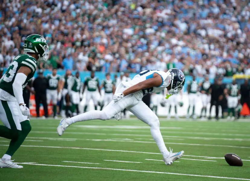 Tyler Boyd eyes Steelers, Pittsburgh homecoming 1 Tennessee Titans wide receiver Tyler Boyd (83) can't get to the pass he nearly caught in New York Jets traffic on fourth down late in the fourth quarter of their game at Nissan Stadium in Nashville, Tenn., Sunday, Sept. 15, 2024. The Titans turned the ball over on downs with just seconds to go in the game.