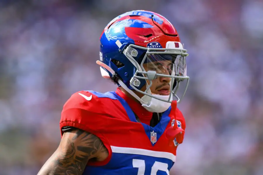 Jalin Hyatt adds muscle, targets breakout year with Giants 3 Sep 8, 2024; East Rutherford, New Jersey, USA; New York Giants wide receiver Jalin Hyatt (13) during the second half against the Minnesota Vikings at MetLife Stadium. Mandatory Credit: John Jones-Imagn Images