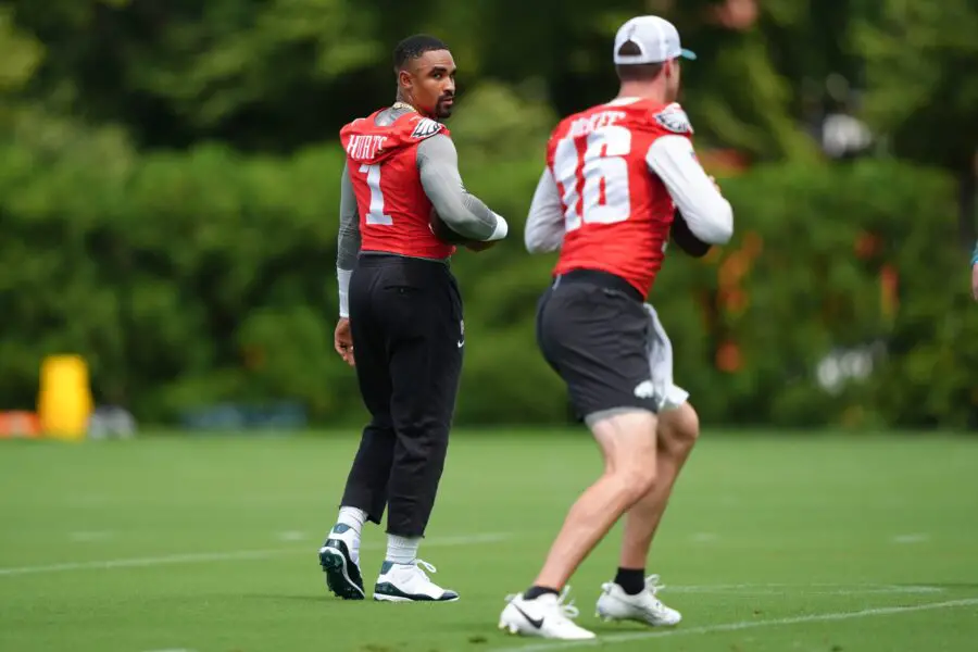 "There Should Never Be a List": Former NFL Wide Receiver Calls Out NFL Executives For Philadelphia Eagles Quarterback Jalen Hurts Being Ranked Number 9 3 USATSI 26417505 168400517 lowres