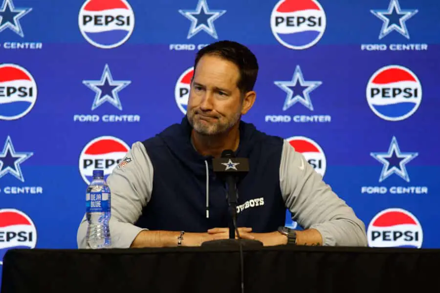 Dallas Cowboys: All-Pro Suffers Freak Accident at Home Jun 10, 2025; Arlington, TX, USA; Dallas Cowboys head coach Brian Schottenheimer addresses the media before practice at the Ford Center at the Star Training Facility in Frisco, Texas. Mandatory Credit: Chris Jones-Imagn Images