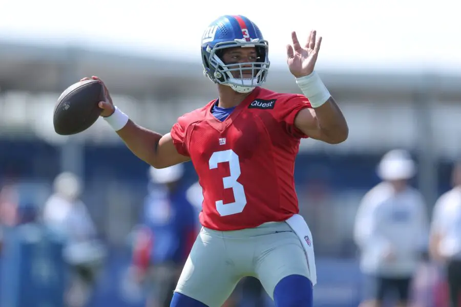 "They Talk A Lot": New York Giants Head Coach Brian Daboll Praises Russell Wilson and Malik Nabers Relationship 1 USATSI 26703686 168400517 lowres