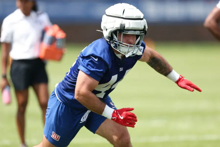 "He's Got Good Vision For Second Level": New York Giants Head Coach Brian Daboll Praises Rookie Running Back Cam Skattebo Skill Set In Training Camp 2 USATSI 26693979 168400517 lowres