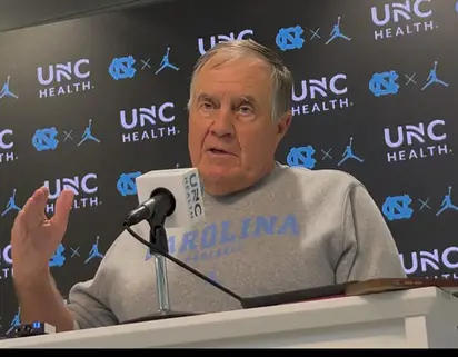 Jordon Hudson Seen Eyeing Another Man While Bill Belichick Coached UNC In Brutal 48-14 Loss 4 UNC football coach Bill Belichick during a preseason press conference on Aug. 6, 2025, inside the Kenan Football Center. © Rodd Baxley/The Fayetteville Observer / USA TODAY NETWORK via Imagn Images