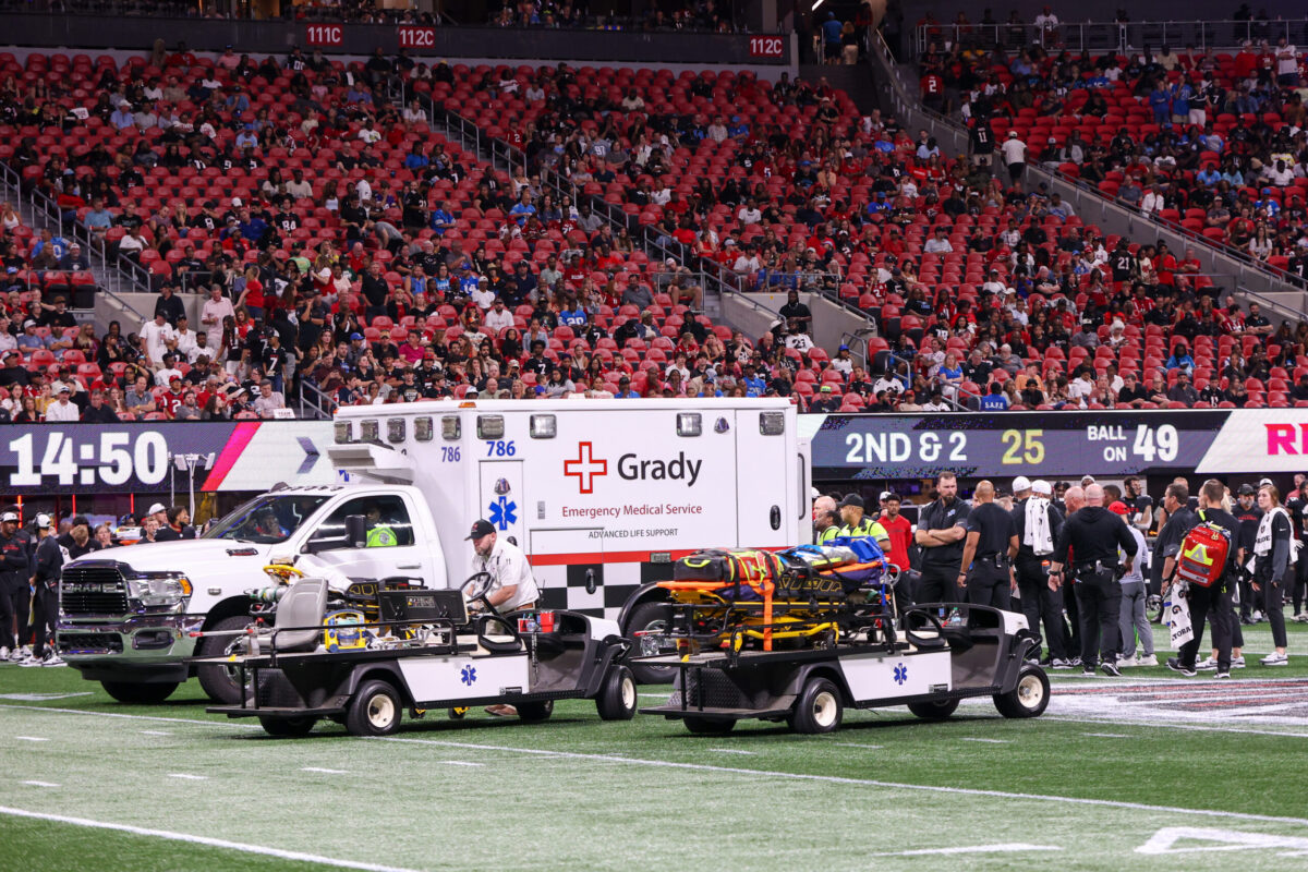 "He Demanded It Continues" NFL Referee In Serious Trouble After Trying To Continue Lions-Falcons Pre-Season Game 2 Aug 8, 2025; Atlanta, Georgia, USA; Ambulance on the field as medical personnel work on Detroit Lions safety Morice Norris (26) after an injury against the Atlanta Falcons in the fourth quarter at Mercedes-Benz Stadium. Mandatory Credit: Brett Davis-Imagn Images