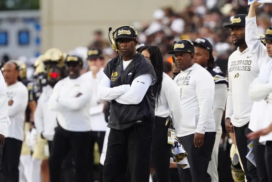 College Football Week 1 Rankings: Buckeyes Claim Top Spot After Texas Win, Alabama Slides, Oregon Climbs Fast 2 Aug 29, 2025; Boulder, Colorado, USA; Colorado Buffaloes head coach Deion Sanders on the sidelines in the second quarter against the Georgia Tech Yellow Jackets at Folsom Field. Mandatory Credit: Ron Chenoy-Imagn Images