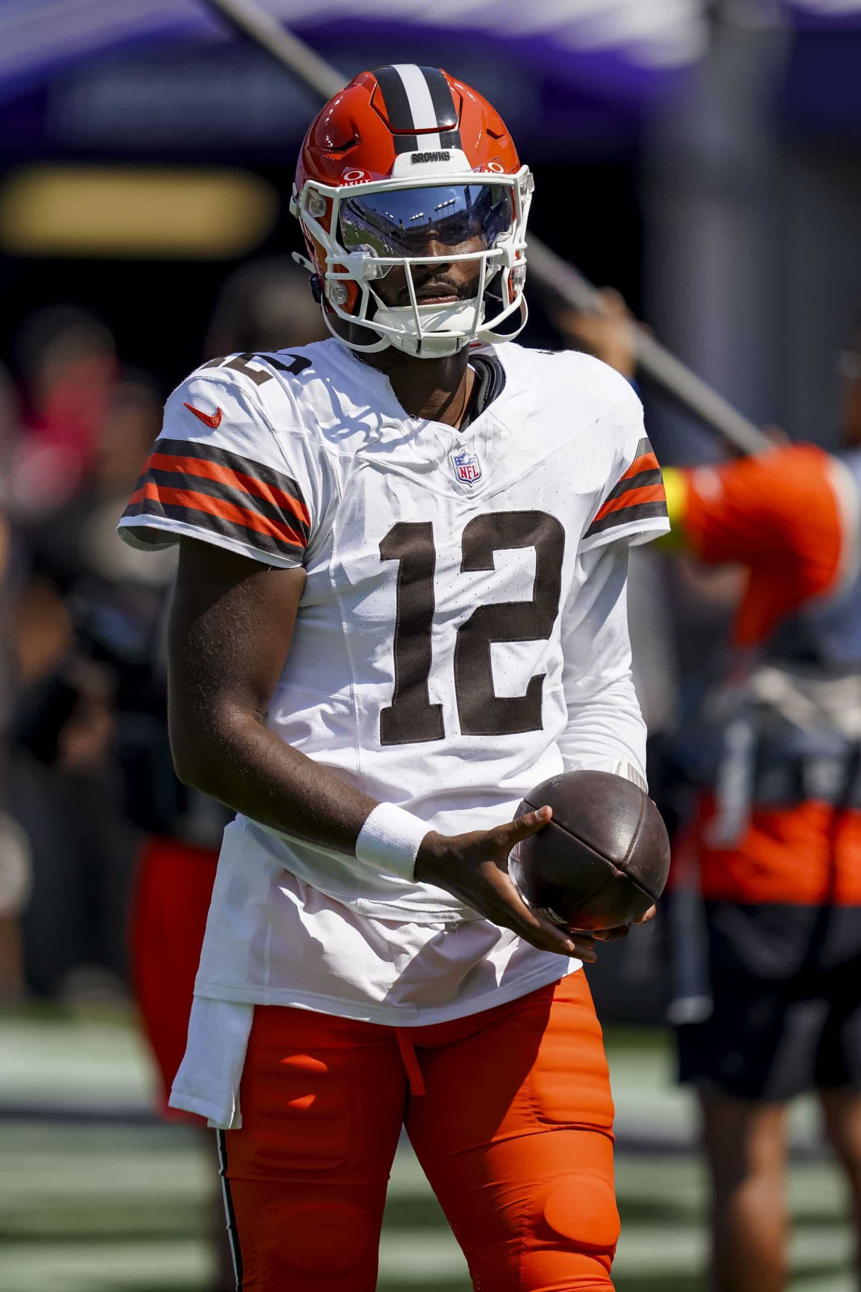 “I’m Taking It up a Whole Other Level”: Former NFL Player Offers Advice to Shedeur Sanders After Dillon Gabriel's Promotion 3 Sep 14, 2025; Baltimore, Maryland, USA; Cleveland Browns quarterback Shedeur Sanders (12) before the game against the Baltimore Ravens at M&T Bank Stadium. Mandatory Credit: Mitch Stringer-Imagn Images