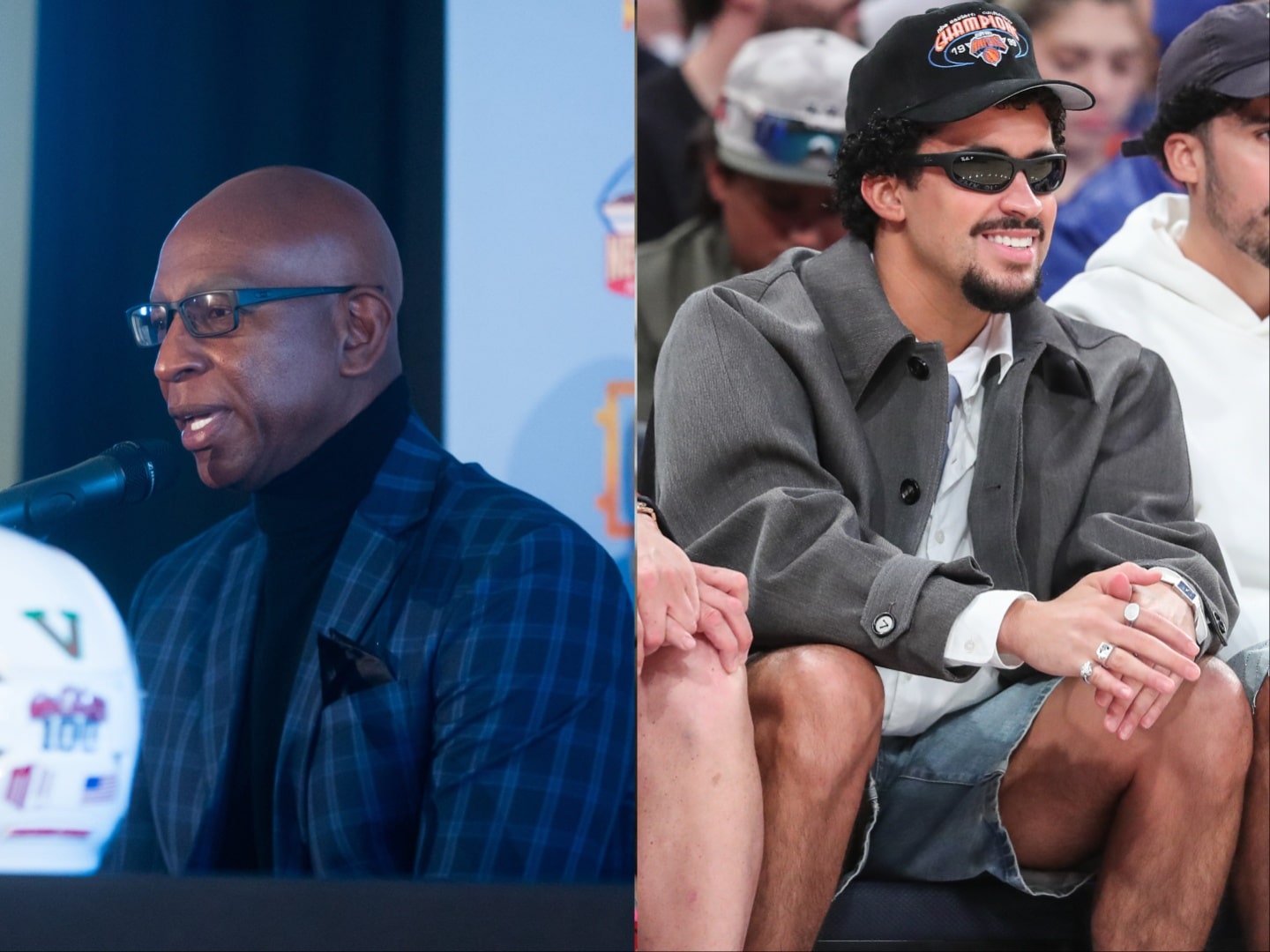“Get Your A*s Out of Here”: NFL Legend Slams Bad Bunny Super Bowl Pick as ‘Political Crap’ 1 Eric Dickerson and Bad Bunny | Credits: Imagn
