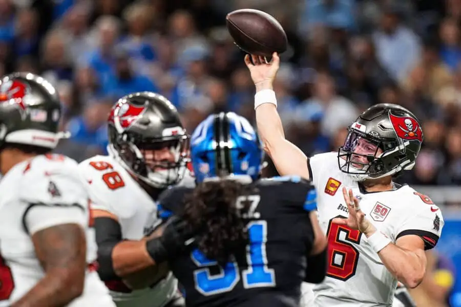 "Still Pretty Damn Confused": Tampa Bay Buccaneers QB Baker Mayfield Calls Out NFL Officiating In Loss Against the Detroit Lions 1 USATSI 27377713 168400517 lowres