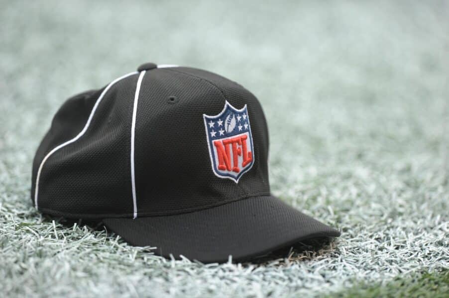 BREAKING: A Future NFL Referee Found Dead After Reportedly Falling from 12th-Floor Hotel Room 1 Nov 13, 2011; Seattle, WA, USA; NFL shield logo referee cap on the field during the game between the Baltimore Ravens and the Seattle Seahawks at CenturyLink Field. Mandatory Credit: Kirby Lee/Image of Sport-USA TODAY Sports