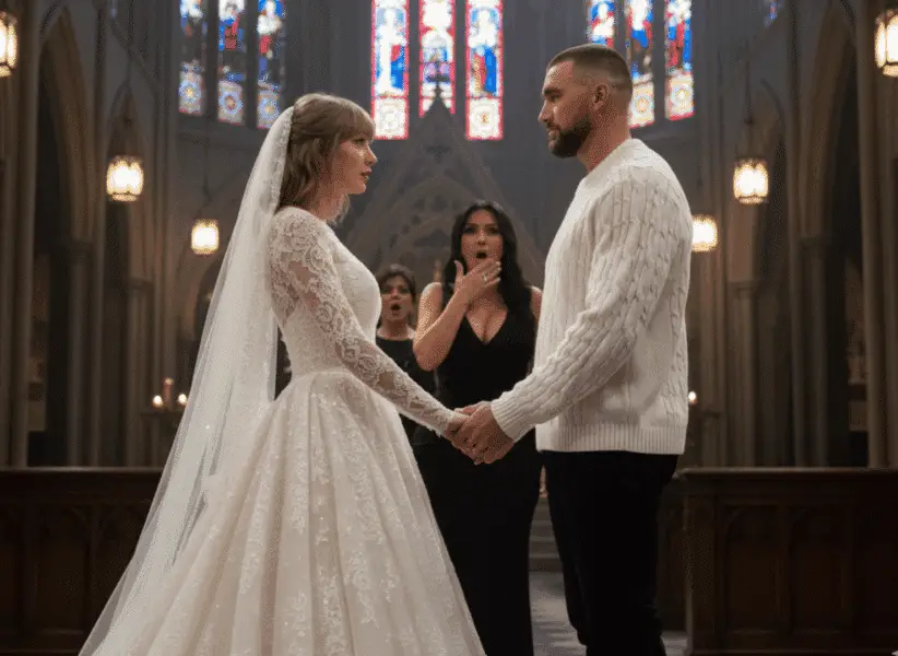 Taylor Swift and Travis Kelce Reportedly Exclude Kim Kardashian from Wedding Guest List 1 Taylor Swift and Travis Kelce Reportedly Exclude Kim Kardashian from Wedding Guest List