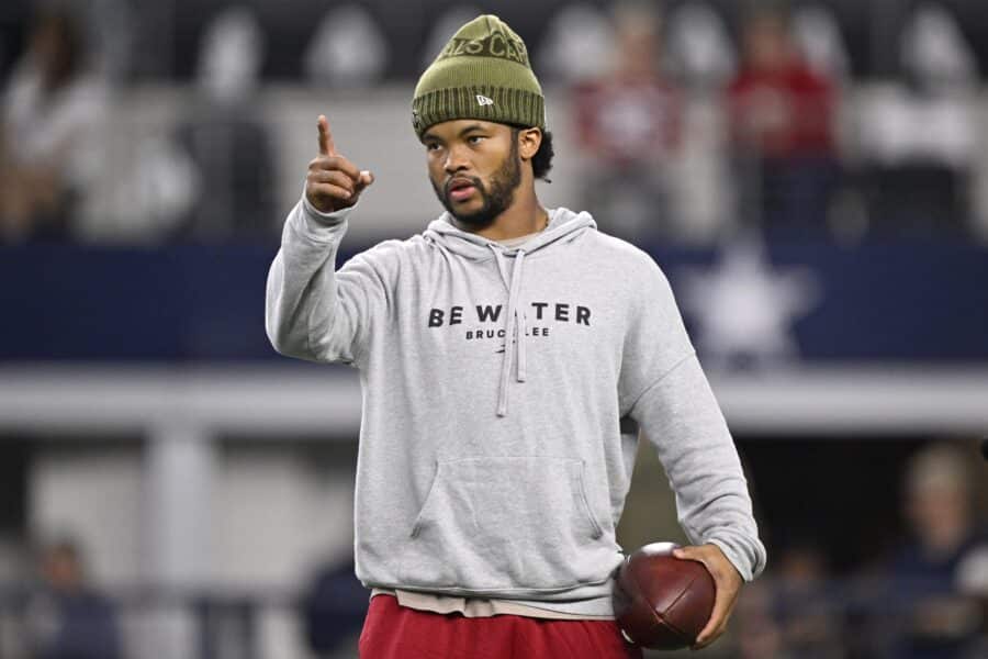 “Soft Benching?”: Fans Puzzled as Arizona Cardinals QB Heads to IR Nov 3, 2025; Arlington, Texas, USA; Arizona Cardinals quarterback Kyler Murray (1) warms up before the game against the Dallas Cowboys at AT&T Stadium. Mandatory Credit: Jerome Miron-Imagn Images